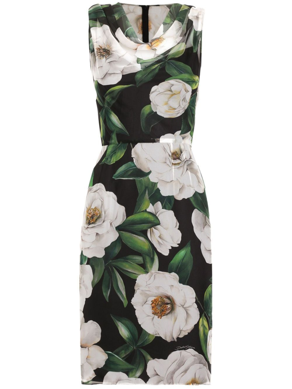 Dolce & Gabbana Floral-print Midi Sheath Dress