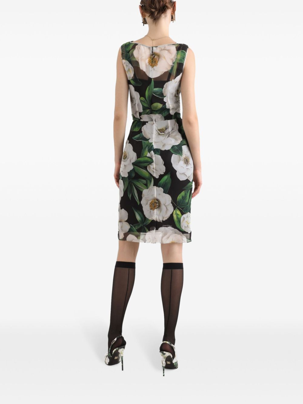 Dolce & Gabbana Floral-print Midi Sheath Dress
