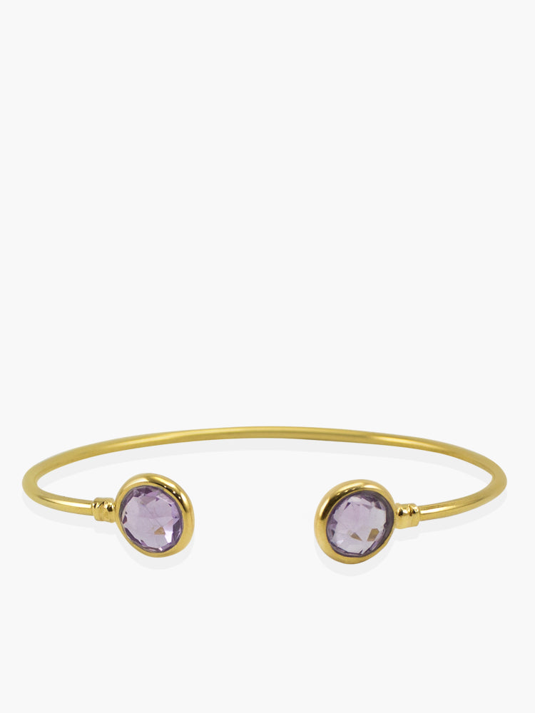 Capri Amethyst Cuff Bracelet