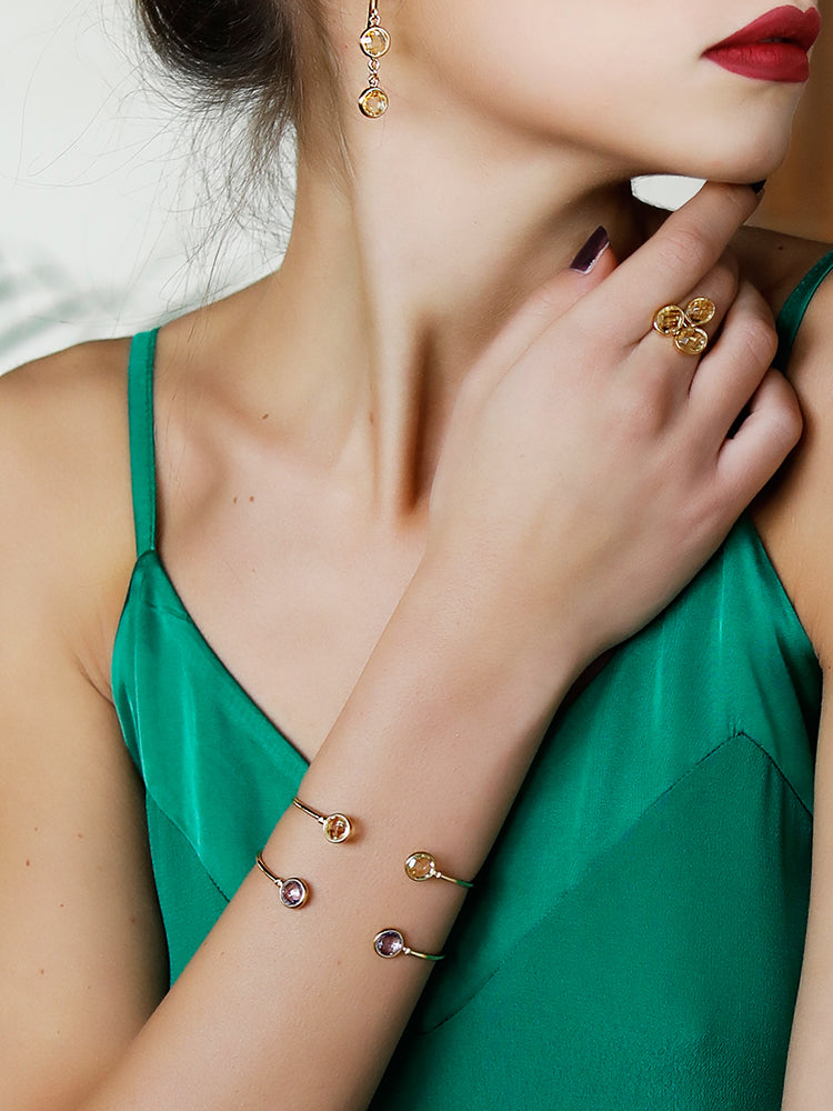 Capri Amethyst Cuff Bracelet