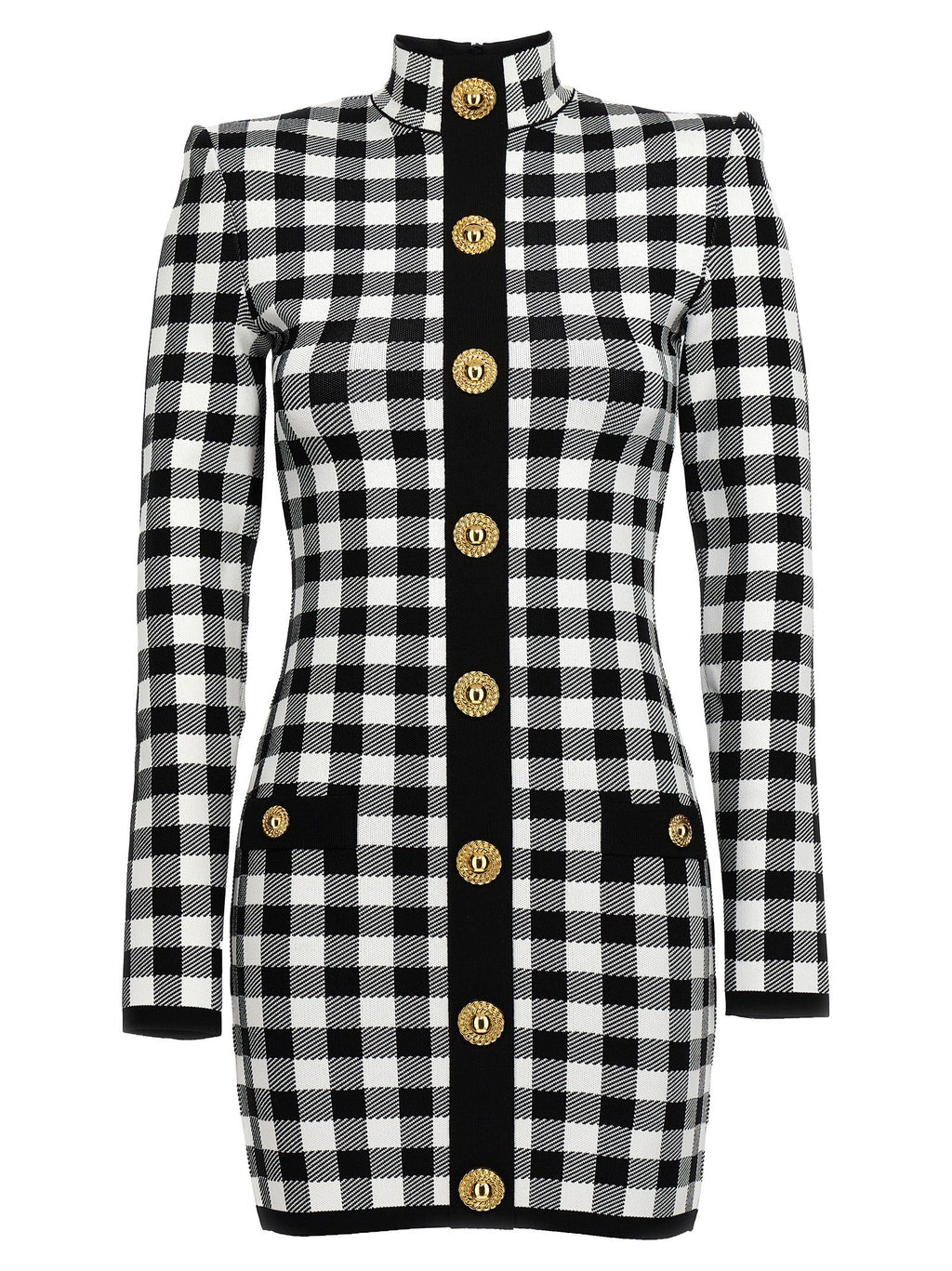 Balmain Vichy Knit Dress