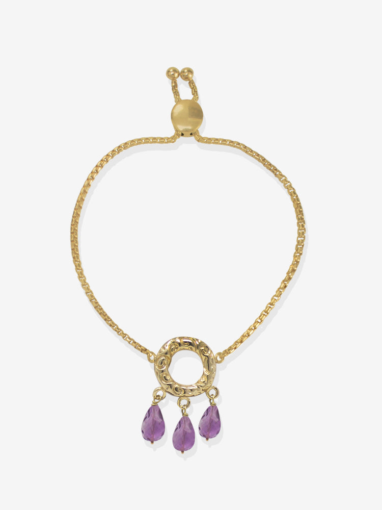 Liberty Gold Vermeil Amethyst Bracelet