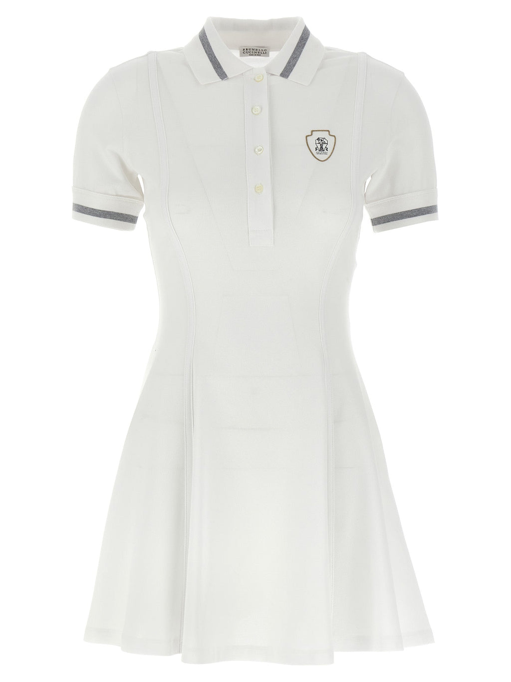 Brunello Cucinelli Logo Embroidery Dress
