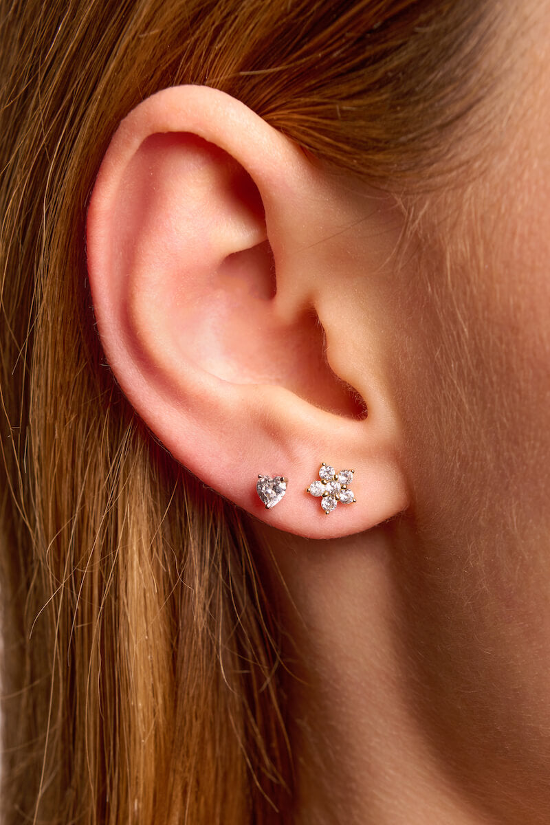 Dainty Heart Stud Earrings