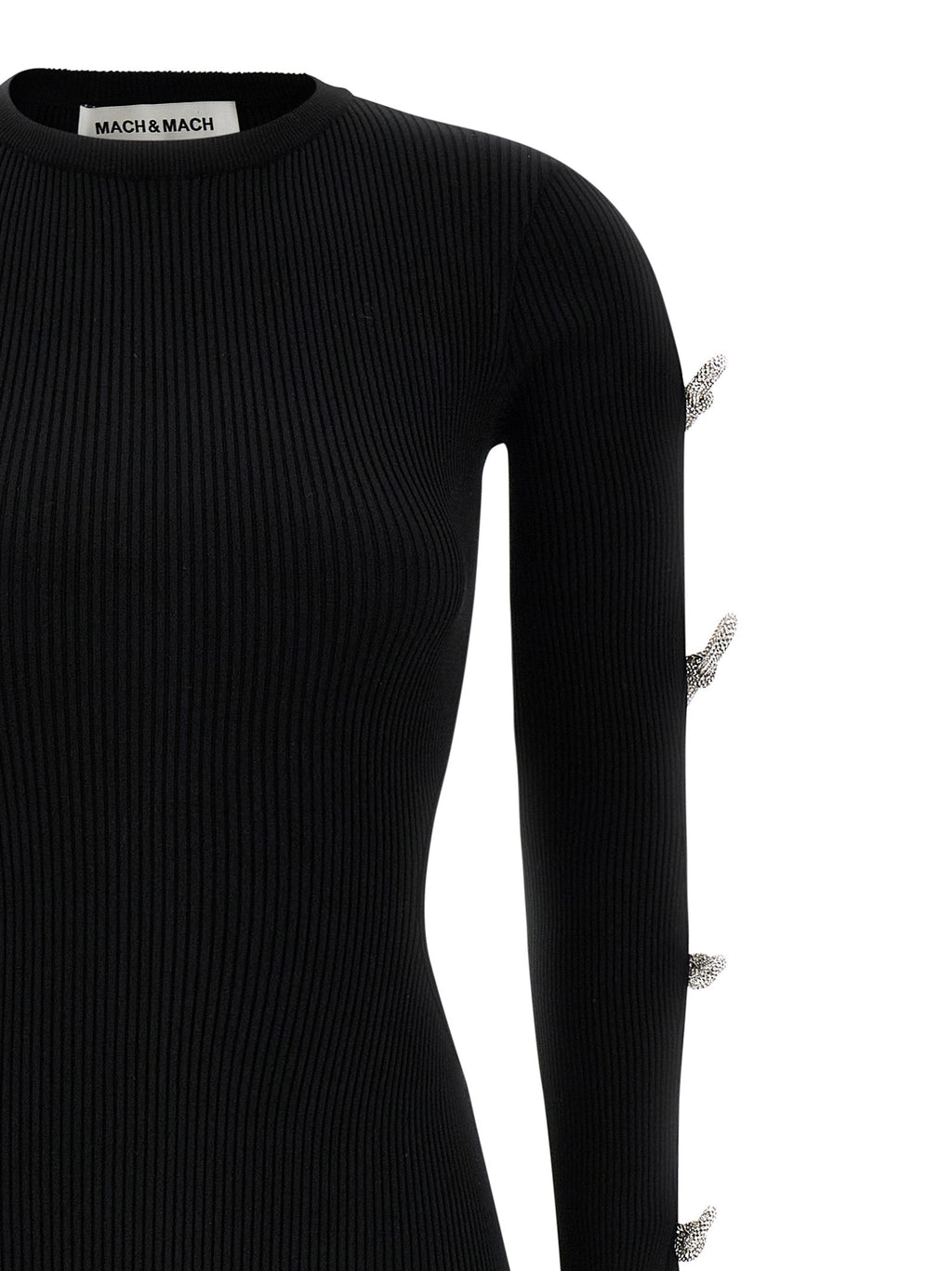 Mach & Mach 'Cut-Out Crystal Bow' Dress