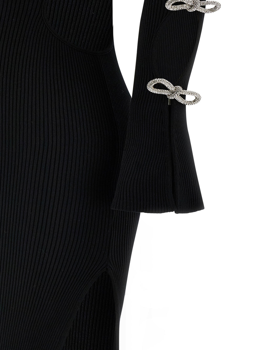 Mach & Mach 'Cut-Out Crystal Bow' Dress