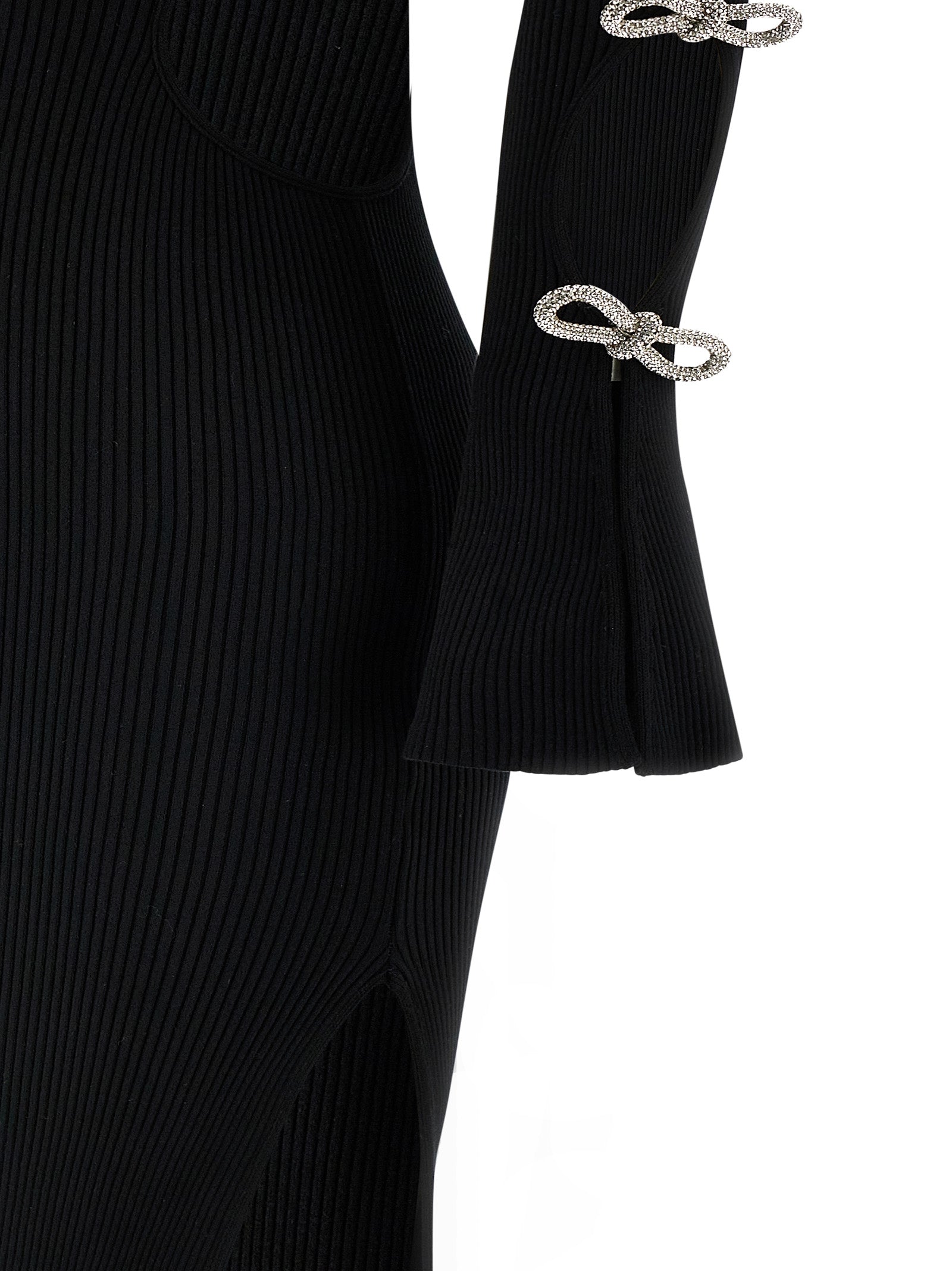 Mach & Mach 'Cut-Out Crystal Bow' Dress