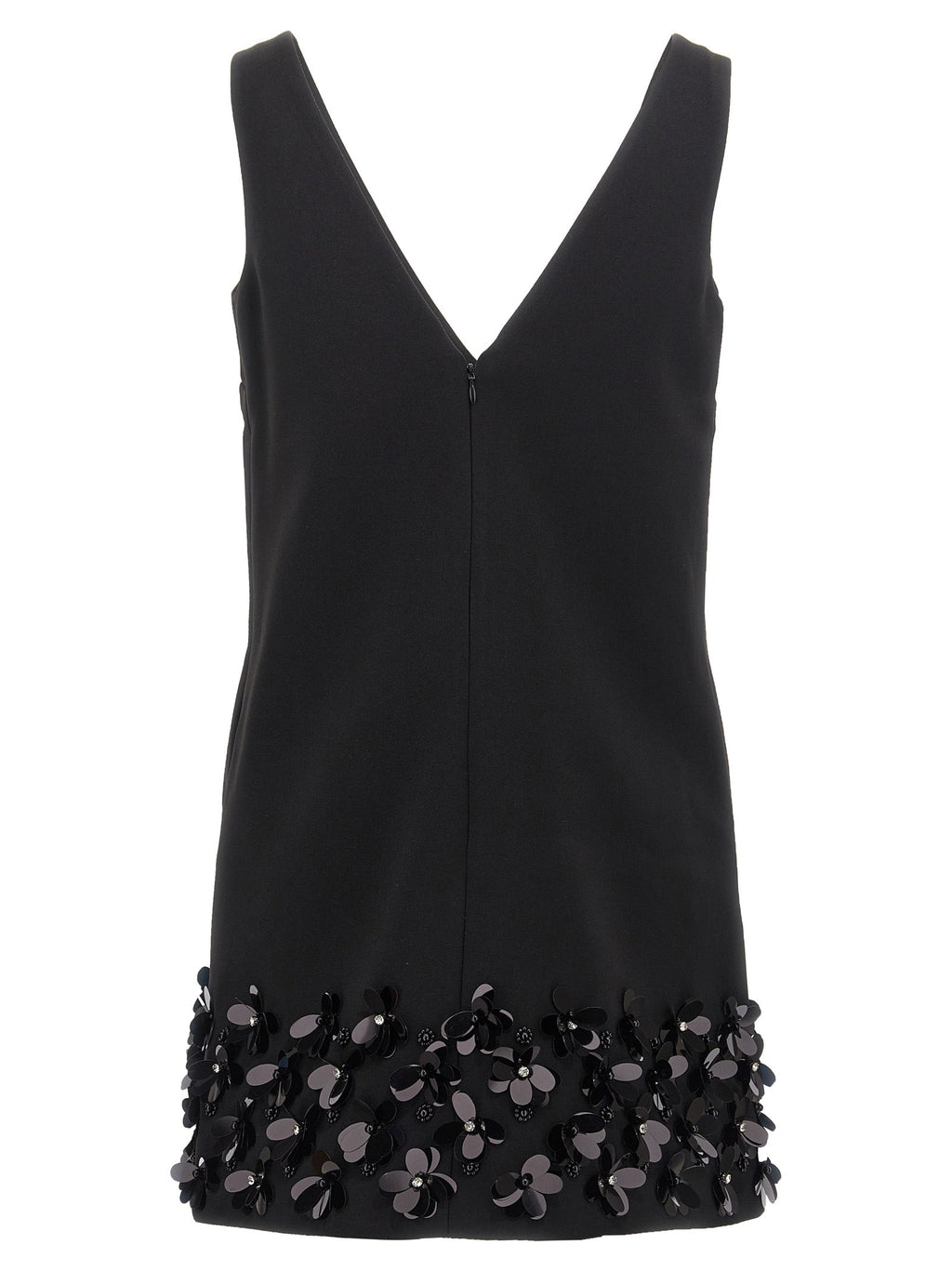 Self Portrait 'Black Crepe 3D Sequin Mini' Dress