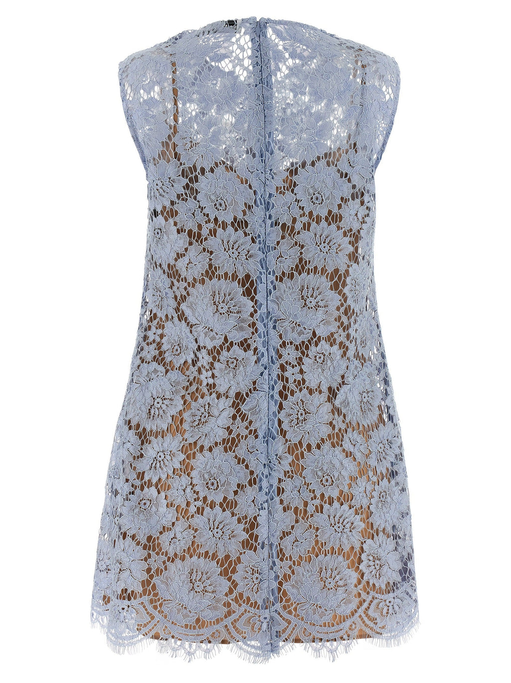 Self Portrait 'Blue Fine Lace Mini' Dress