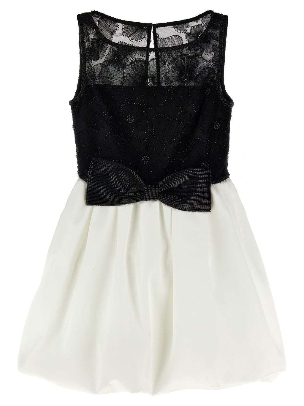 Self Portrait 'Black And White Tulle Mini' Dress