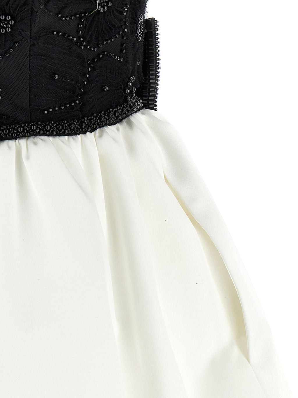 Self Portrait 'Black And White Tulle Mini' Dress