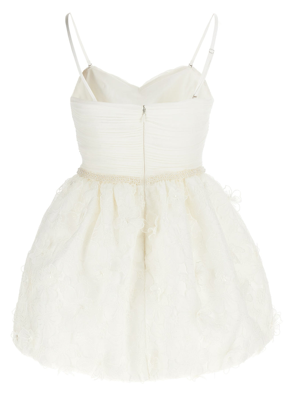 Self Portrait 'White Organza Bow Mini' Dress