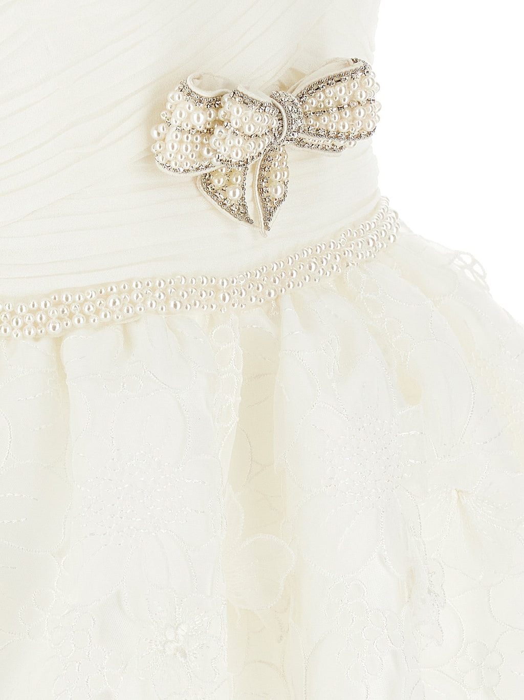 Self Portrait 'White Organza Bow Mini' Dress