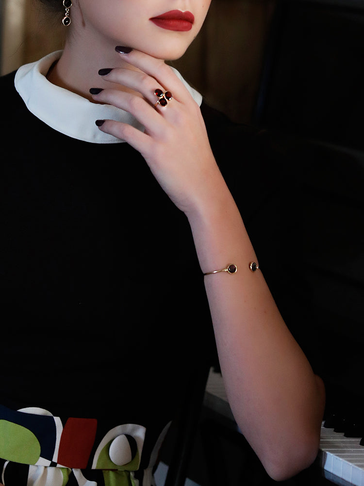 Brio Smoky Quartz Cuff Bracelet