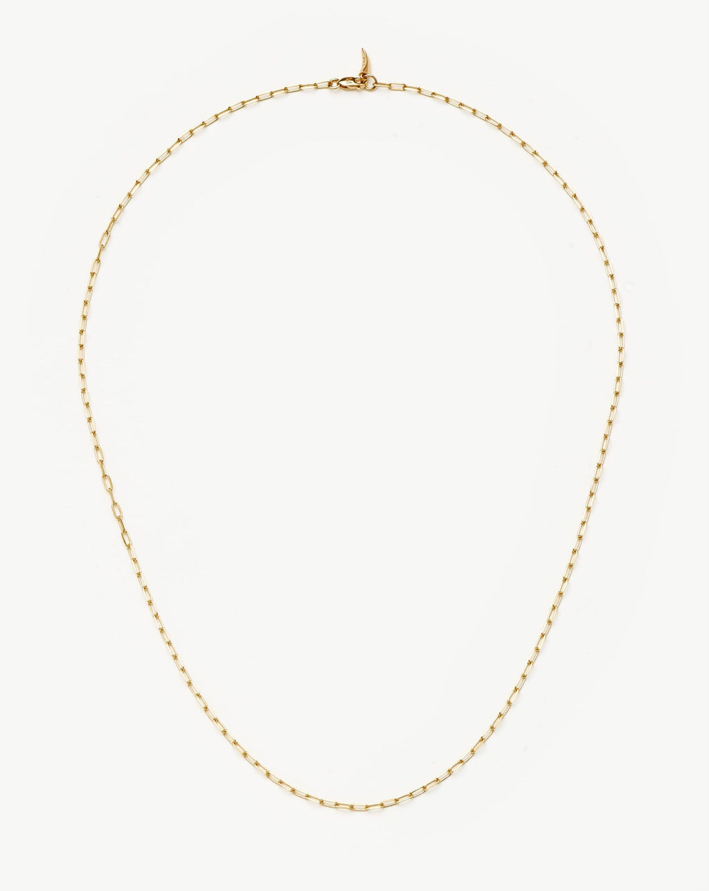 Fine Classic Paperclip Chain Necklace | 14k Solid Gold