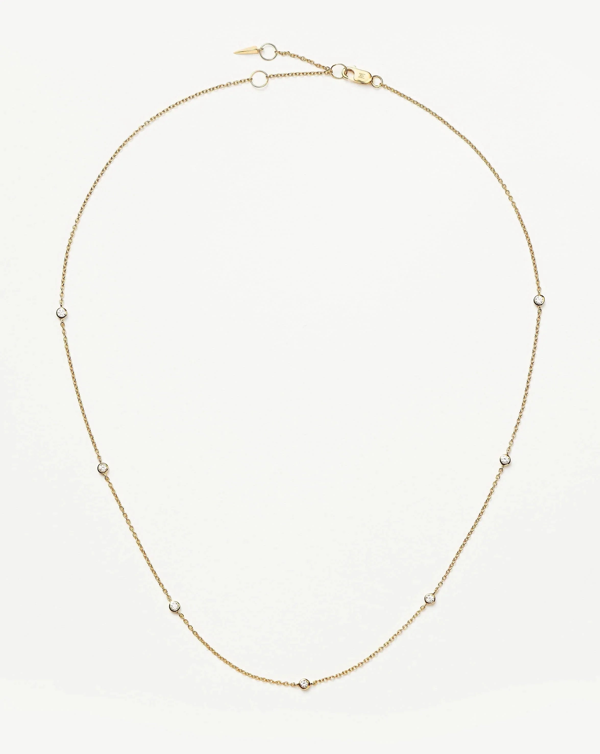 Fine Floating Diamond Necklace | 14k Solid Gold