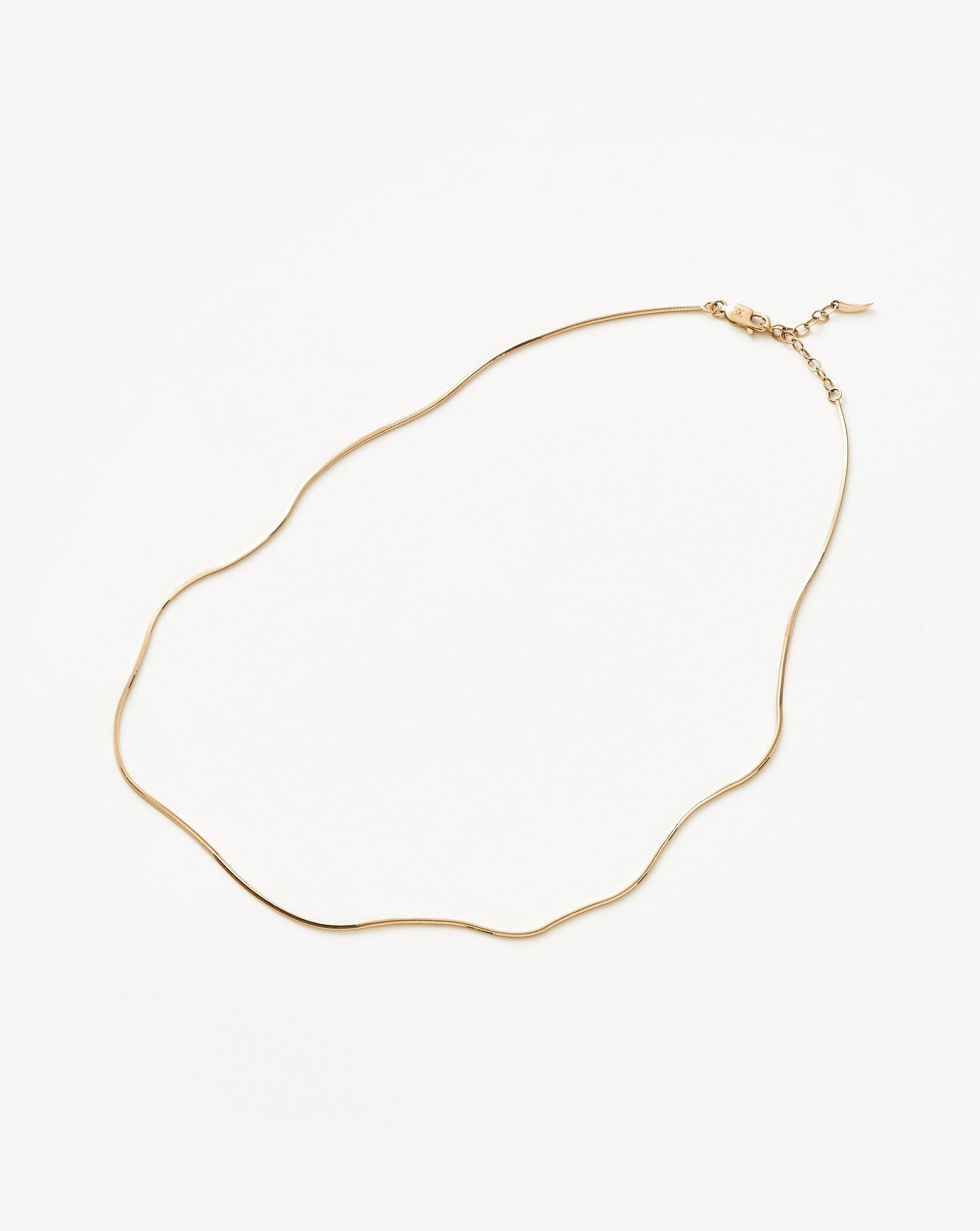 Fine Square Snake Chain Necklace