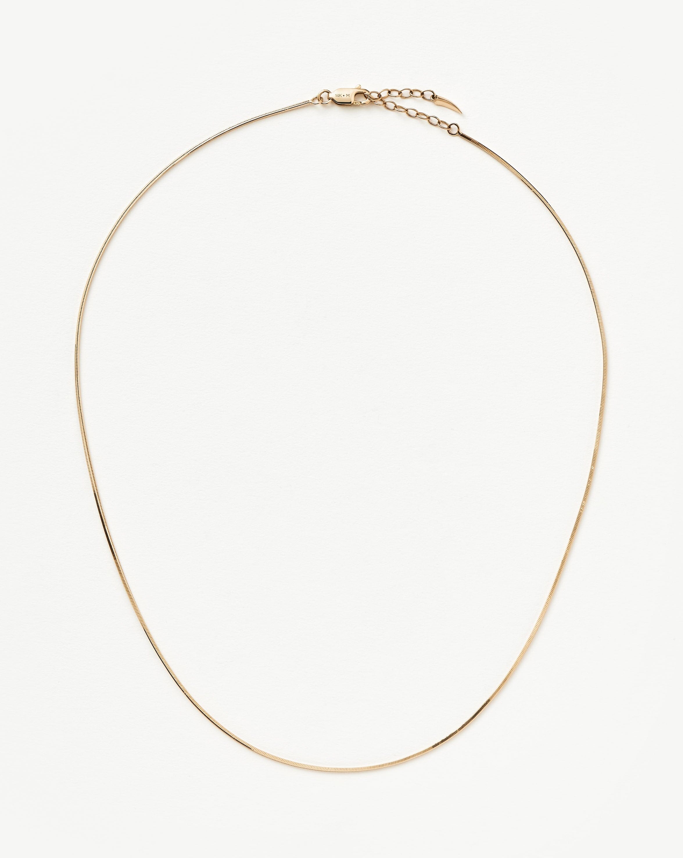 Fine Square Snake Chain Necklace