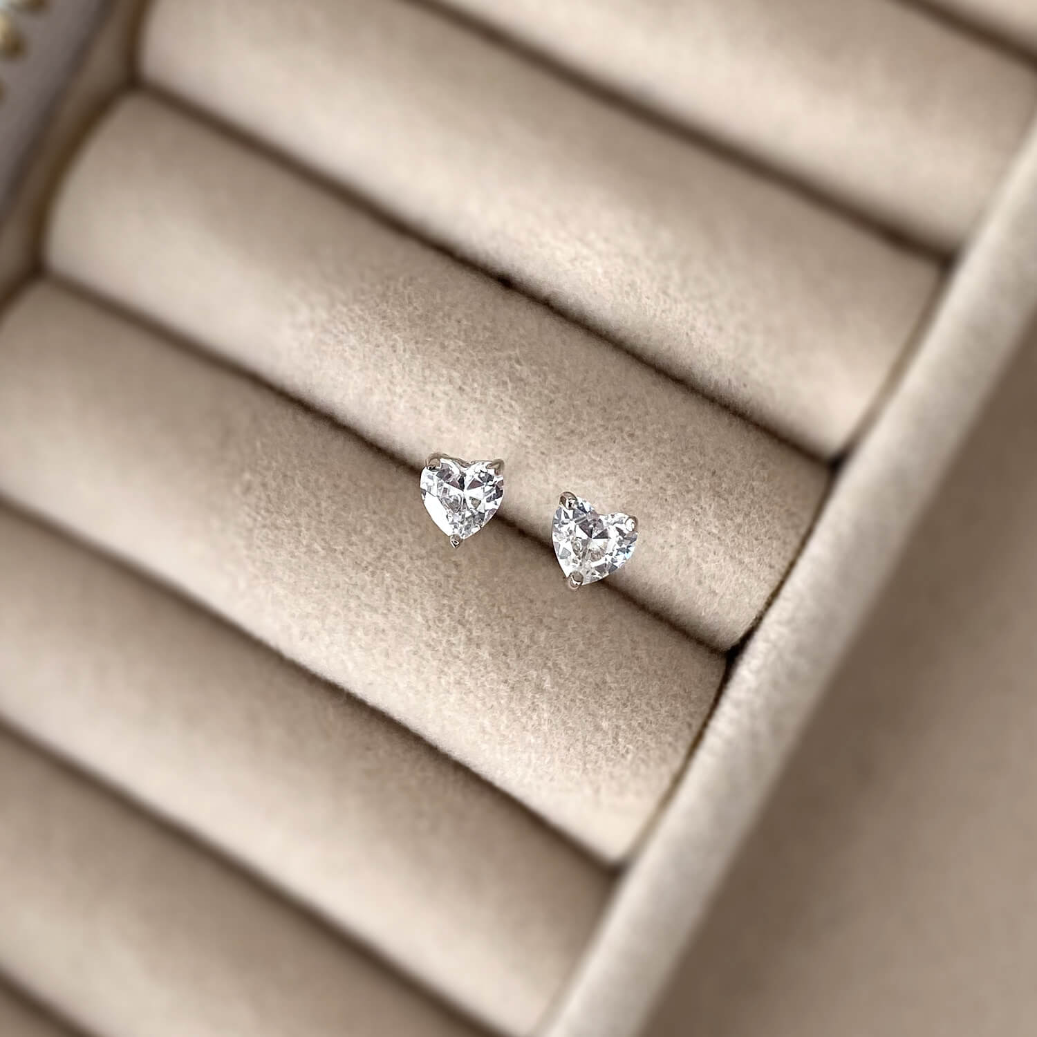 Dainty Heart Stud Earrings